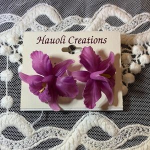 Hauoli Creations Purple Orchid Earrings
